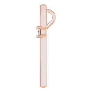 10K Rose Gold  2.5 mm Square Pendant Mounting – image 5