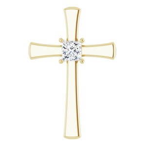 10K Yellow Gold  4.5 mm Square Pendant Mounting