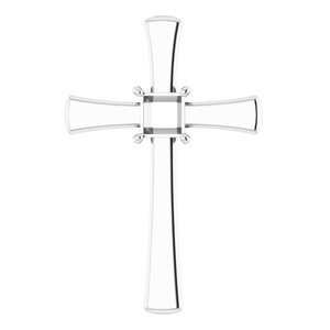 10K White Gold  4.5 mm Square Pendant Mounting – image 2
