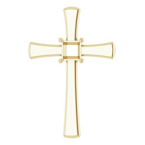 10K Yellow Gold  4.5 mm Square Pendant Mounting – image 2