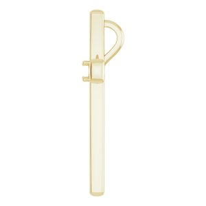 14K Yellow Gold  2.75 mm Round Pendant Mounting – image 6