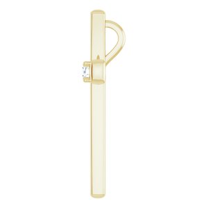 18K Yellow Gold  2.75 mm Round Pendant Mounting – image 5