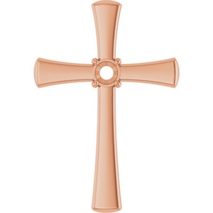 18K Rose Gold  3.75 mm Round Pendant Mounting – image 2