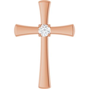 18K Rose Gold  3.75 mm Round Pendant Mounting