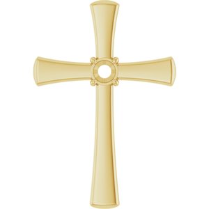 14K Yellow Gold  3.75 mm Round Pendant Mounting – image 2