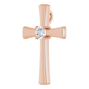 18K Rose Gold  4.8 mm Round Pendant Mounting – image 3