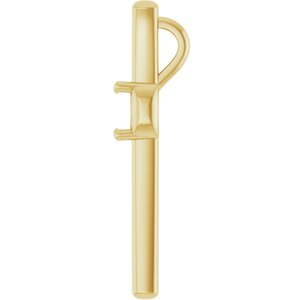 10K Yellow Gold  6.5 mm Round Pendant Mounting – image 6
