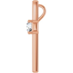 18K Rose Gold  6.5 mm Round Pendant Mounting – image 5