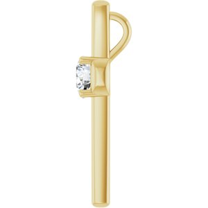 18K Yellow Gold  6.5 mm Round Pendant Mounting – image 5
