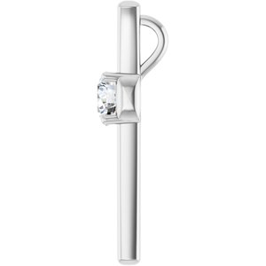 10K White Gold  6.5 mm Round Pendant Mounting – image 5