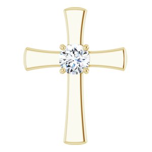 10K Yellow Gold  7.4 mm Round Pendant Mounting