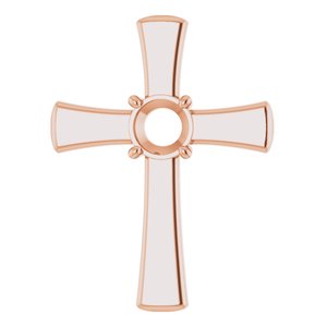 18K Rose Gold  7.4 mm Round Pendant Mounting – image 2