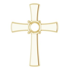 10K Yellow Gold  7.4 mm Round Pendant Mounting – image 2