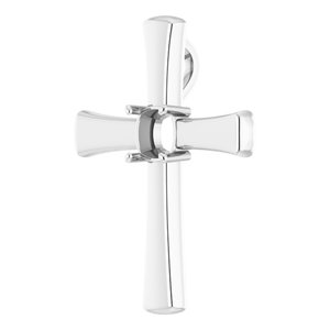 14K White Gold  5 mm Cushion Pendant Mounting – image 4