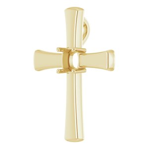 18K Yellow Gold  5 mm Cushion Pendant Mounting – image 4