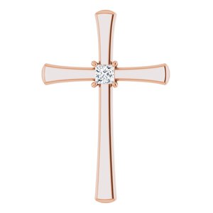 10K Rose Gold  2.5 mm Square Pendant Mounting