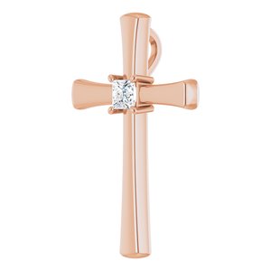 10K Rose Gold  3.25 mm Square Pendant Mounting – image 3