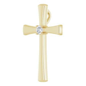 10K Yellow Gold  3 mm Round Pendant Mounting – image 3