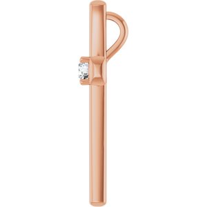 14K Rose Gold  3.75 mm Round Pendant Mounting – image 5