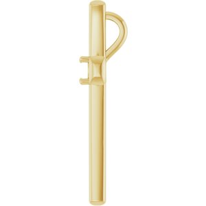 10K Yellow Gold  3.75 mm Round Pendant Mounting – image 6