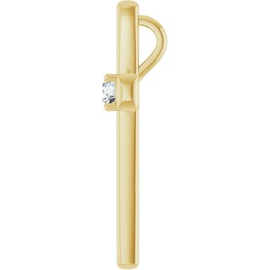 18K Yellow Gold  3.75 mm Round Pendant Mounting – image 5