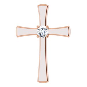 10K Rose Gold  4.4 mm Round Pendant Mounting