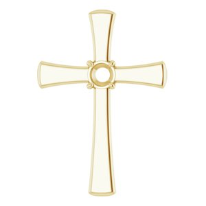 18K Yellow Gold  4.4 mm Round Pendant Mounting – image 2