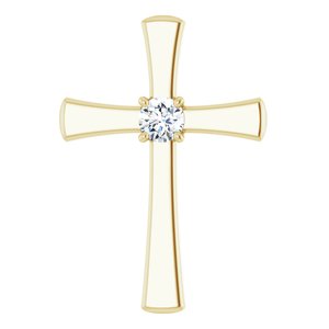 14K Yellow Gold  4.4 mm Round Pendant Mounting