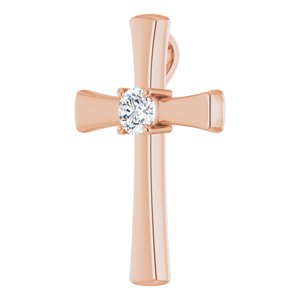 10K Rose Gold  5.2 mm Round Pendant Mounting – image 3