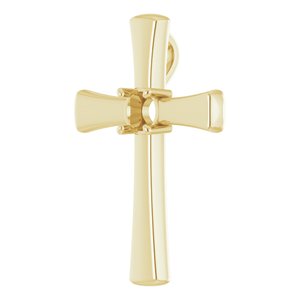 10K Yellow Gold  5.2 mm Round Pendant Mounting – image 4