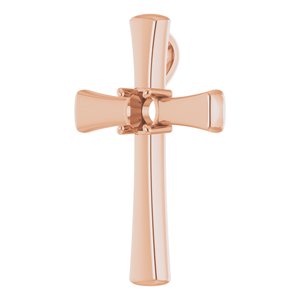 14K Rose Gold  5.2 mm Round Pendant Mounting – image 4