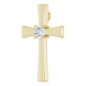 10K Yellow Gold  5.2 mm Round Pendant Mounting – image 3