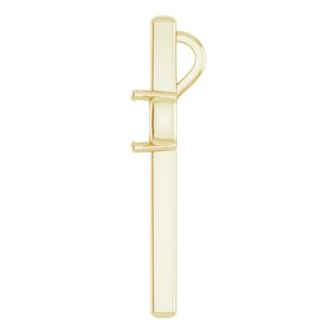 14K Yellow Gold  7 mm Cushion Pendant Mounting – image 6