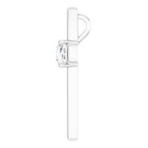 Platinum  7 mm Cushion Pendant Mounting – image 5