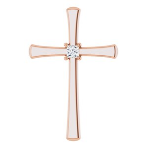 14K Rose Gold  2.25 mm Square Pendant Mounting