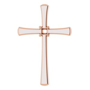 10K Rose Gold  2.25 mm Square Pendant Mounting – image 2