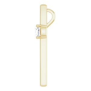 10K Yellow Gold  3.75 mm Square Pendant Mounting – image 5