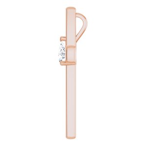 10K Rose Gold  7x5 mm Pear Pendant Mounting – image 5