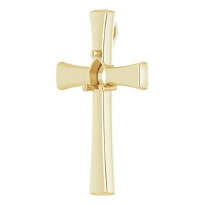 18K Yellow Gold  8x6 mm Pear Pendant Mounting – image 4