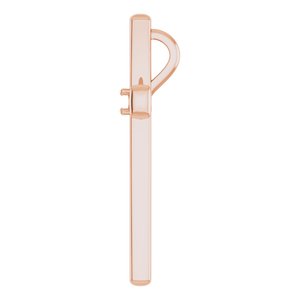 10K Rose Gold  2.25 mm Round Pendant Mounting – image 6