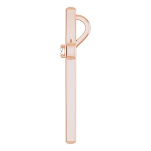 18K Rose Gold  2.25 mm Round Pendant Mounting – image 5