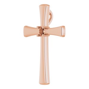 14K Rose Gold  3.4 mm Round Pendant Mounting – image 4