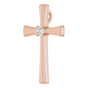 18K Rose Gold  3.4 mm Round Pendant Mounting – image 3