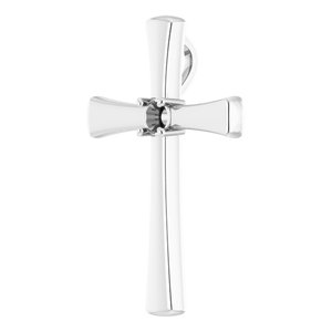 18K White Gold  3.4 mm Round Pendant Mounting – image 4