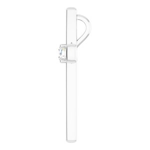 10K White Gold  3.8 mm Round Pendant Mounting – image 5