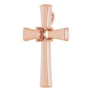 10K Rose Gold  5.5 mm Round Pendant Mounting – image 4