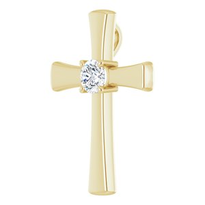 14K Yellow Gold  5.5 mm Round Pendant Mounting – image 3