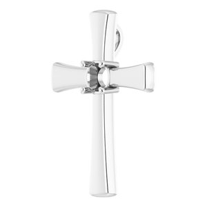 14K White Gold  5.5 mm Round Pendant Mounting – image 4