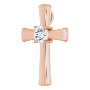 10K Rose Gold  7 mm Round Pendant Mounting – image 3