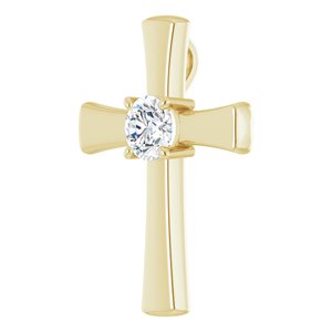 18K Yellow Gold  7 mm Round Pendant Mounting – image 3